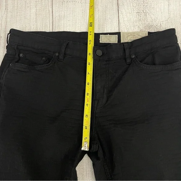 ALL SAINTS Women’s Mast Low Rise Skinny Fit Jeans Black Croc Size 32